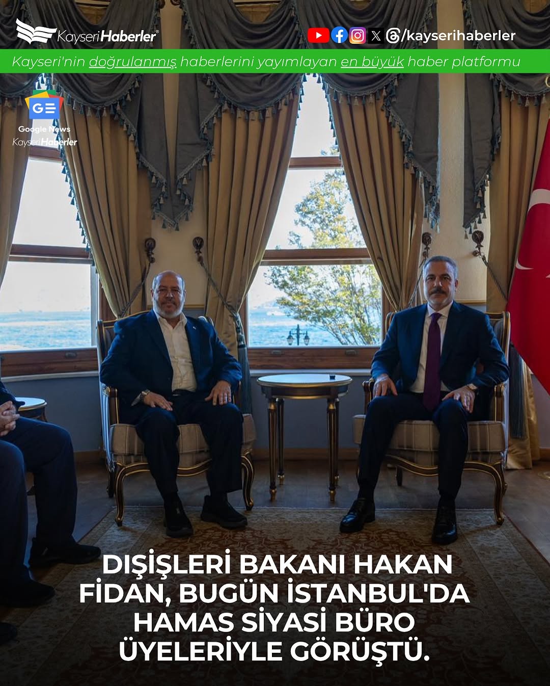 Dışişleri Bakanı Fidan, Hamas Siyasi Büro Üyeleri ile İstanbul'da Görüştü