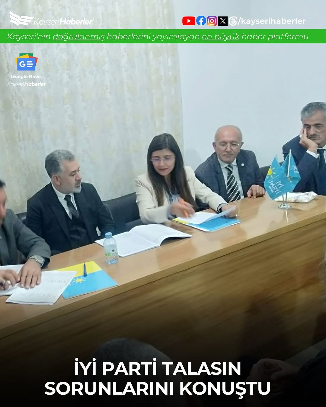 İYİ Parti Talas İlçe Teşkilatı Yeni Yönetimi Göreve Başladı