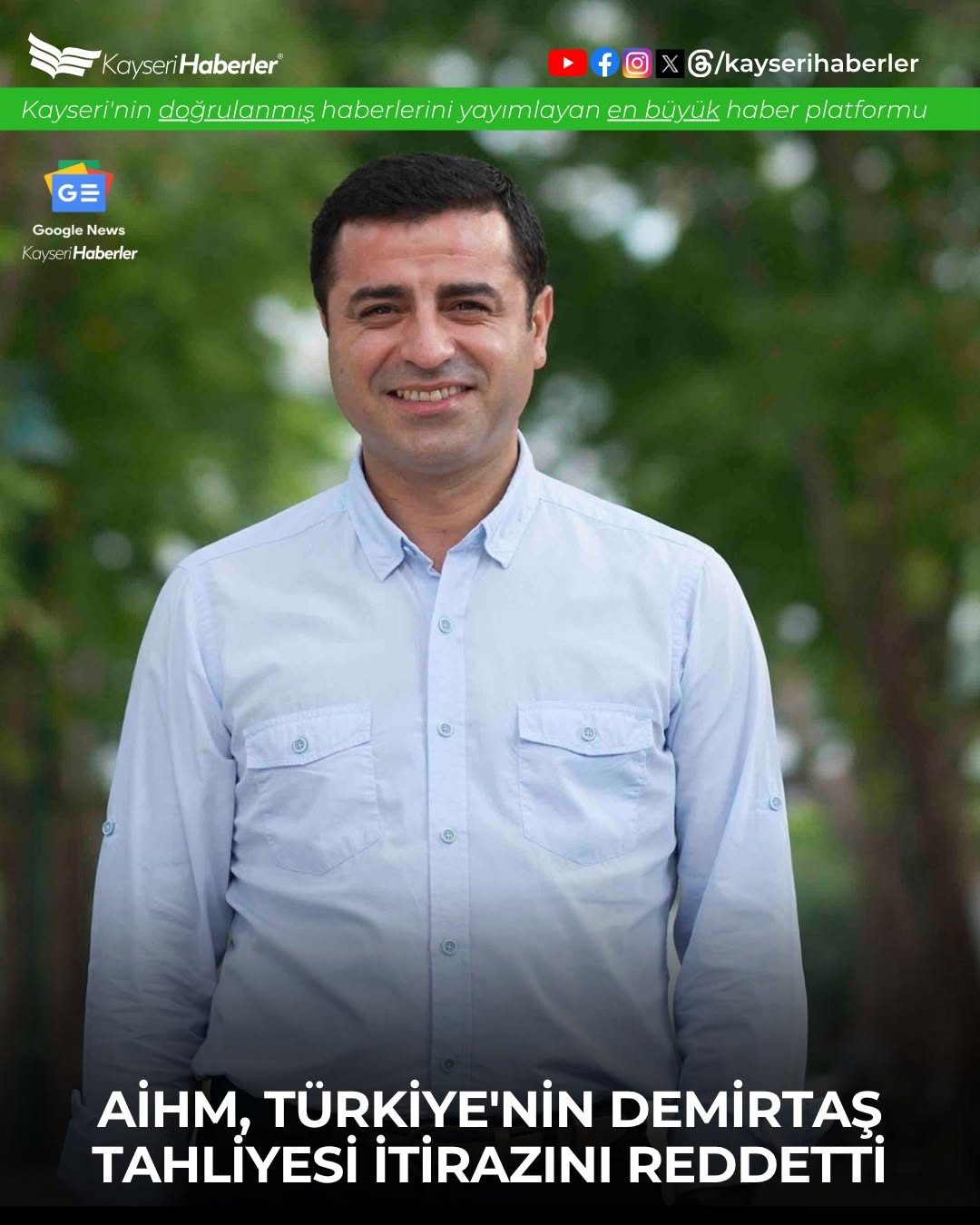 AİHM, Türkiye'nin Selahattin Demirtaş Tahliye Kararı İtirazını Reddetti