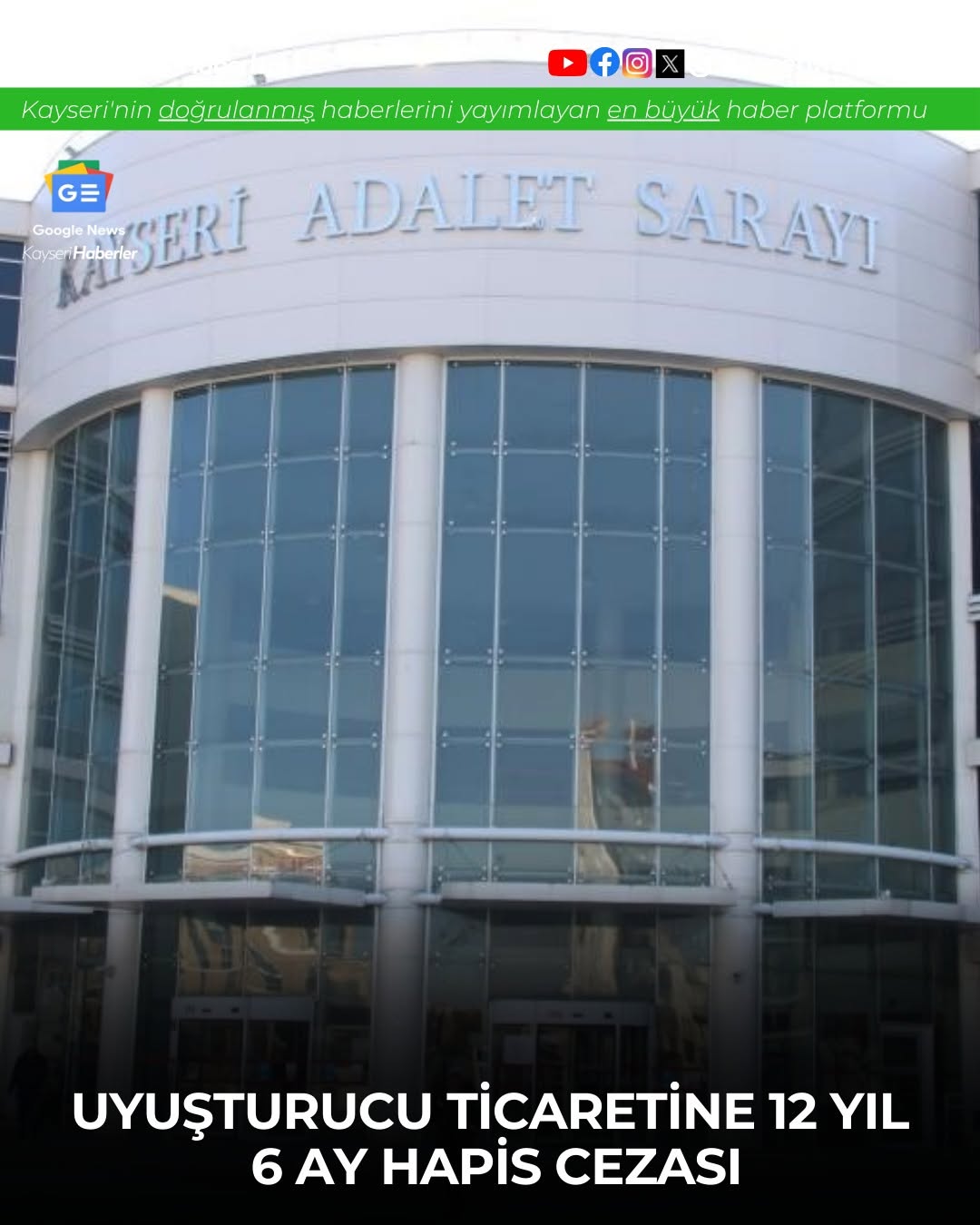 Kayseri'de Uyuşturucu Ticareti Suçlamasıyla Yargılanan Sanığa 12 Yıl 6 Ay Hapis Cezası