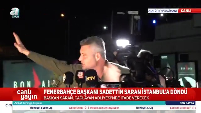 SADETTİN SARAN İTALYA DÖNÜŞÜNDE HAVALİMANINDA COŞKULU KARŞILAMA