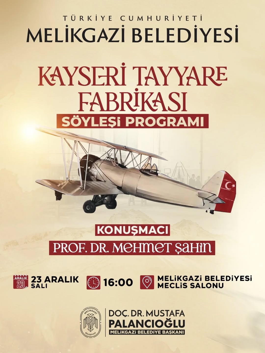 Kayseri'de Havacılık Tarihine Yolculuk: Kayseri Tayyare Fabrikası Söyleşisi Düzenleniyor