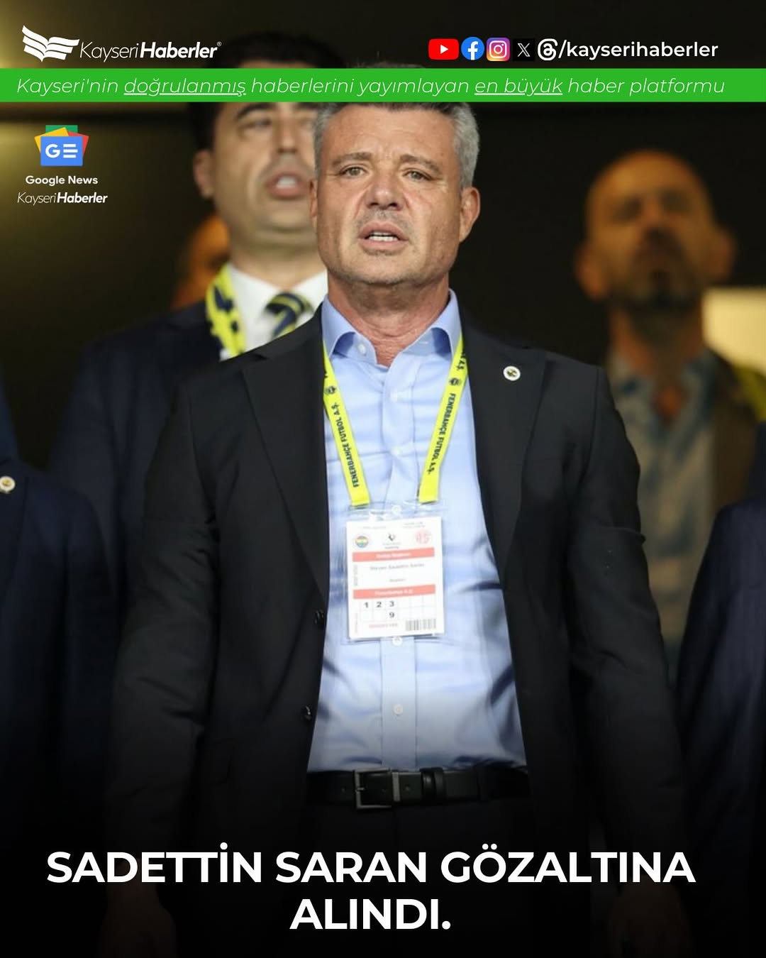 Kayseri'de Steven Sadettin Saran Hakkında Uyuşturucu Suçlamasıyla Gözaltı