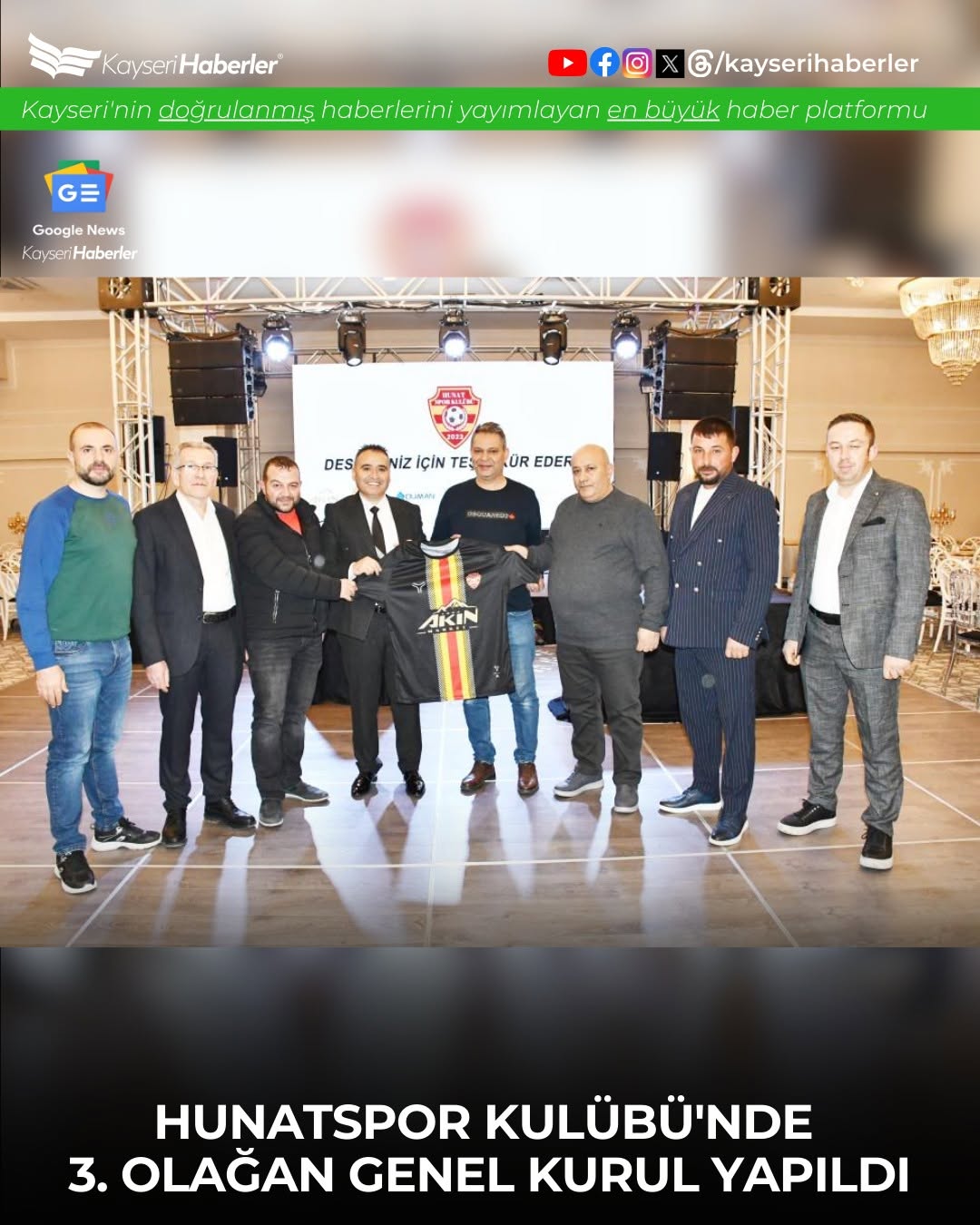 Hunatspor Kulübü'nde Genel Kurul: Fatih Gümüşgöz Yeniden Başkan Seçildi