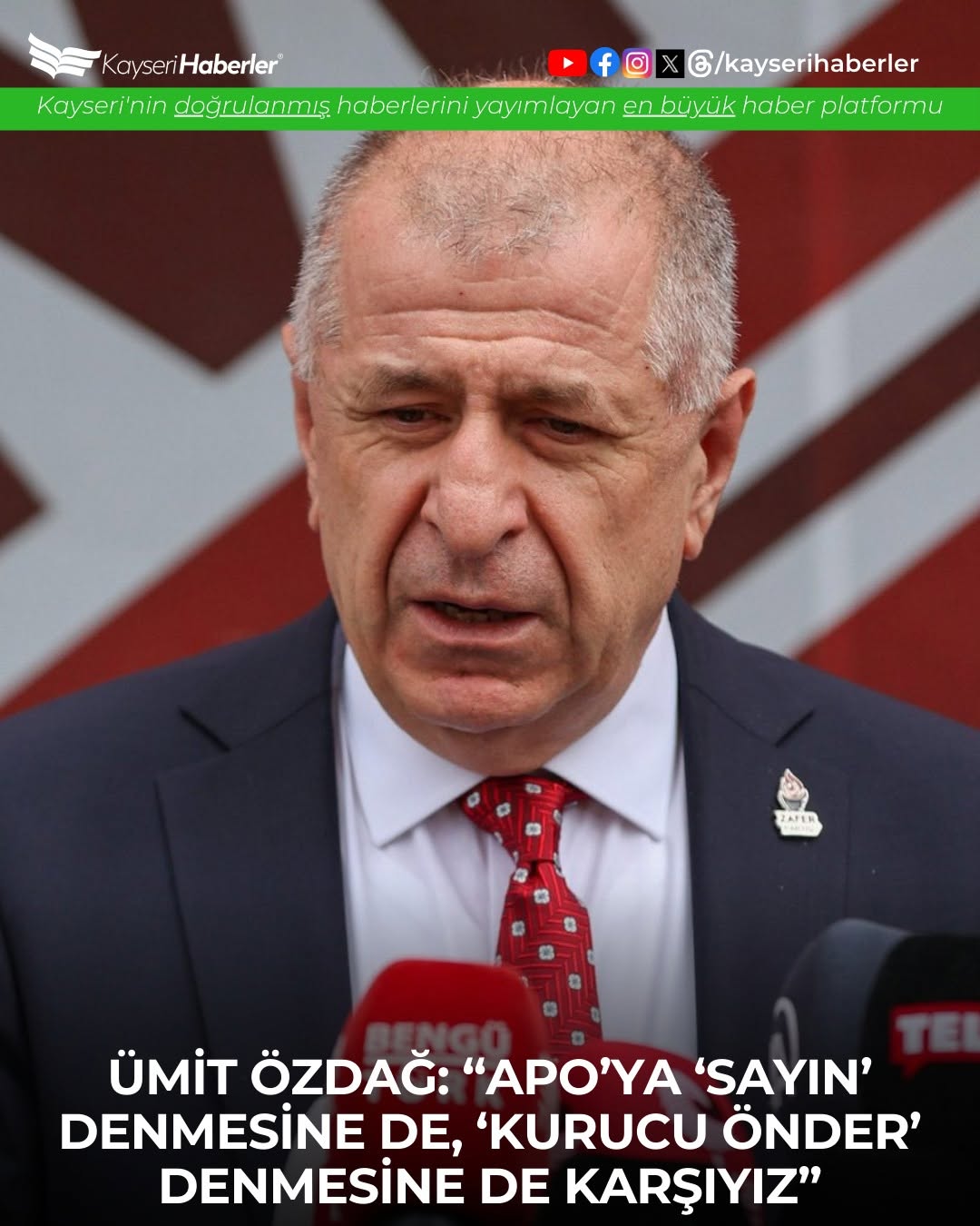 Ümit Özdağ, Terör Örgütü Elebaşı İçin Kullanılan İfadelere Sert Tepki Gösterdi