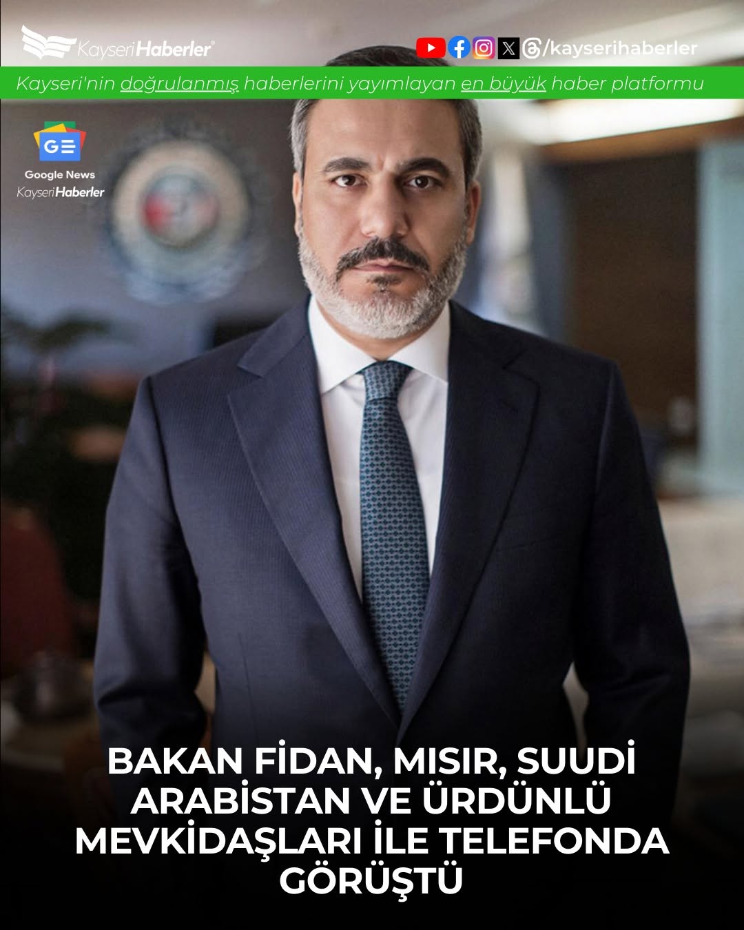 Dışişleri Bakanı Fidan, Mısır, Suudi Arabistan ve Ürdün ile Telefonda Görüştü