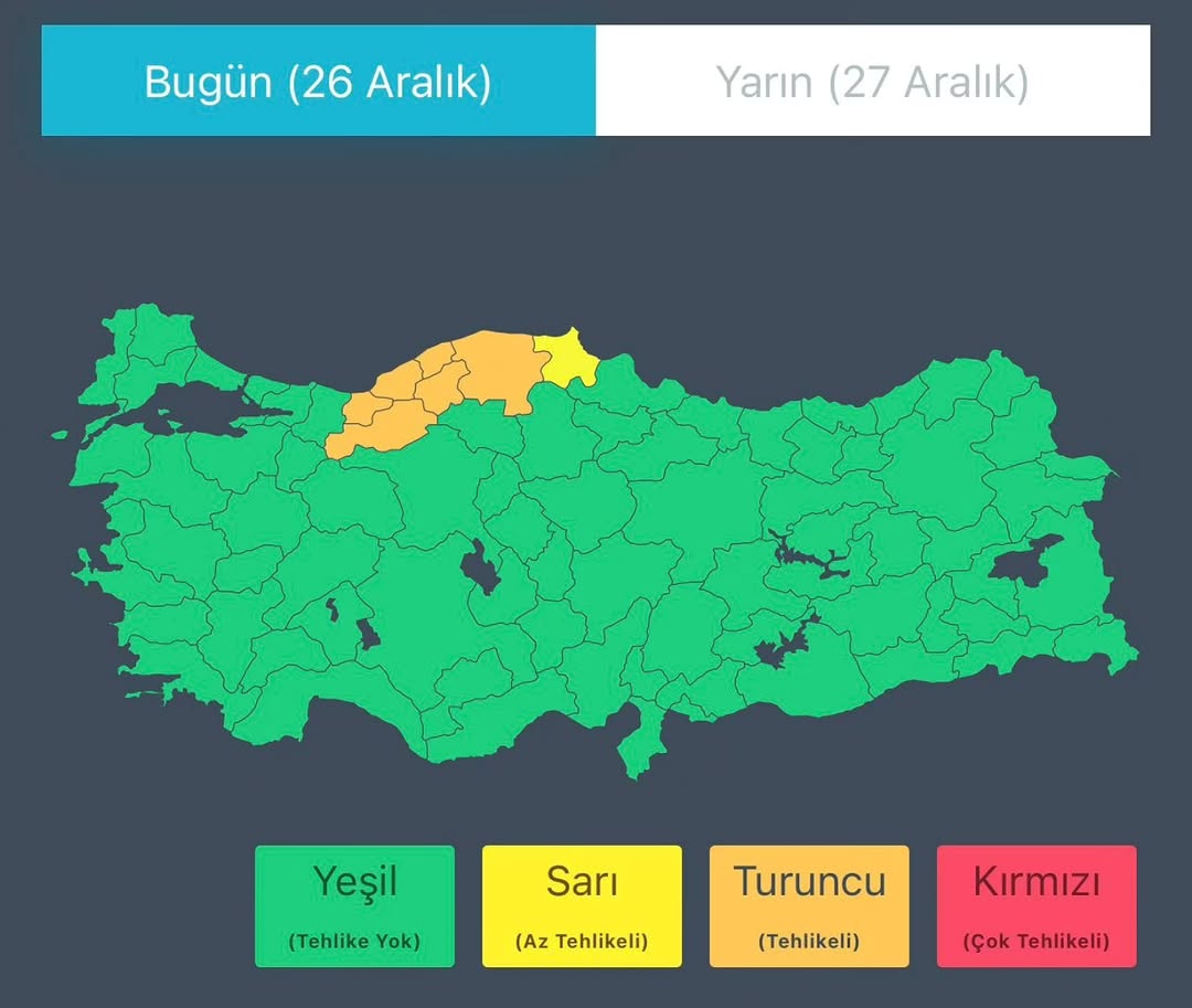 Türkiye'nin Kuzey ve Doğu Bölgelerinde Yoğun Kar Yağışı Bekleniyor