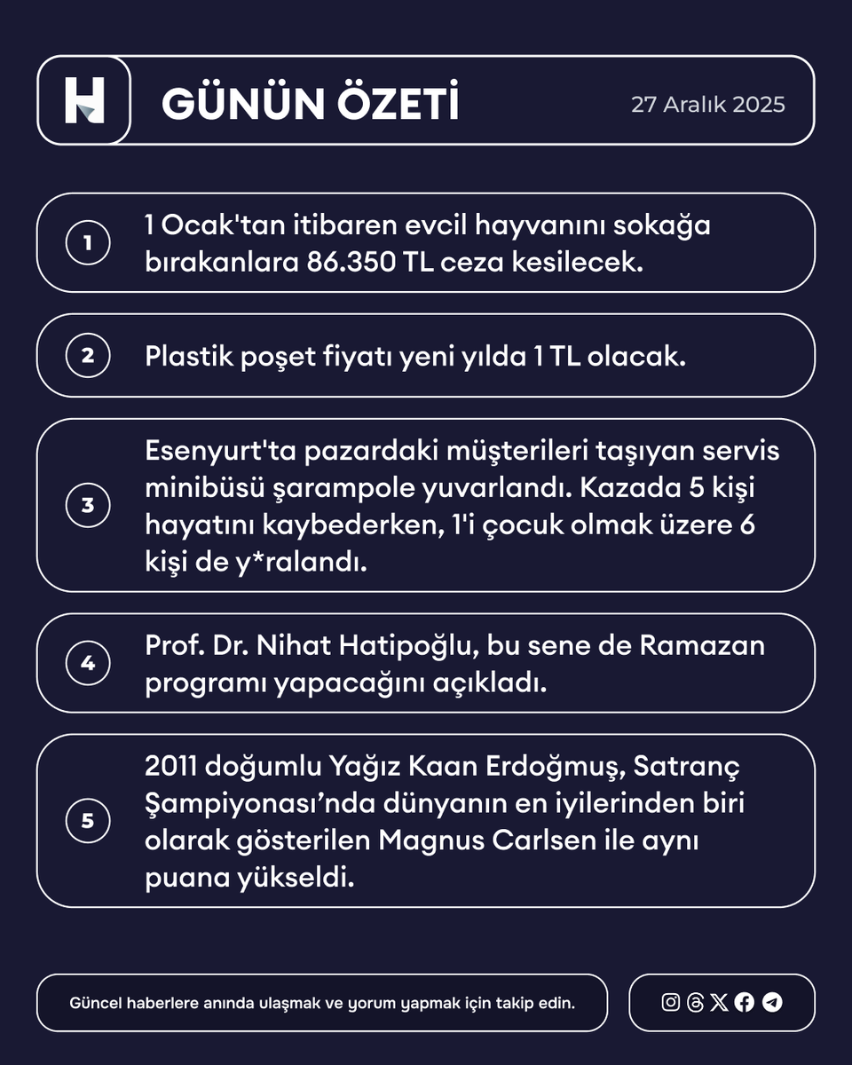 27 Aralık 2025 Gündem Özeti