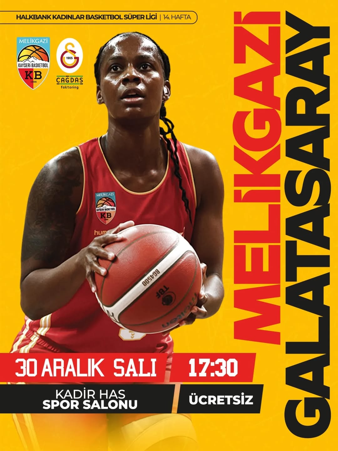 Melikgazi Kayseri Basketbol, Galatasaray ile Ücretsiz Maçta Devler Süper Ligi'nde Karşılaşacak