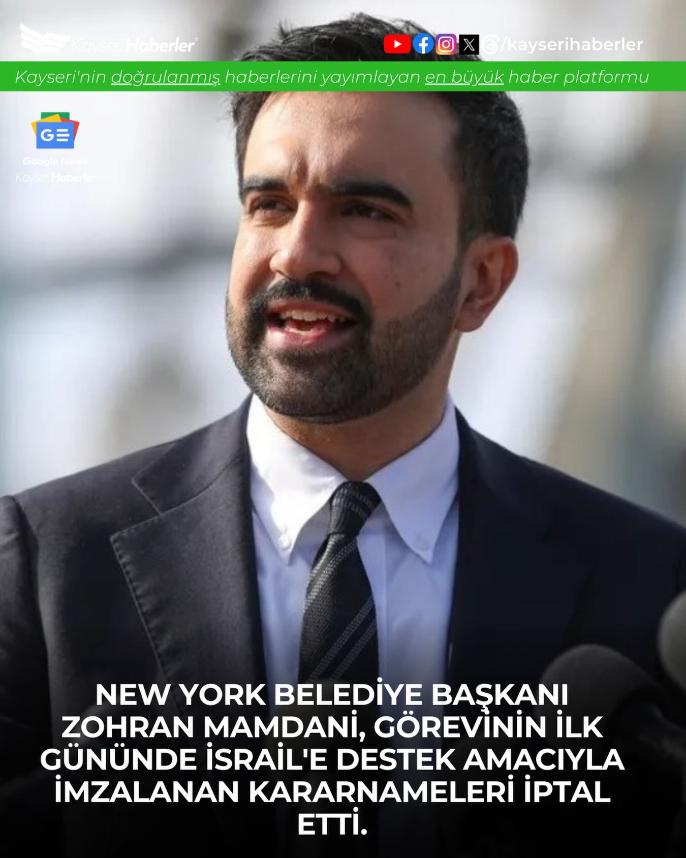 New York Belediye Başkanı, İsrail'e Destek Kararnamelerini İptal Etti