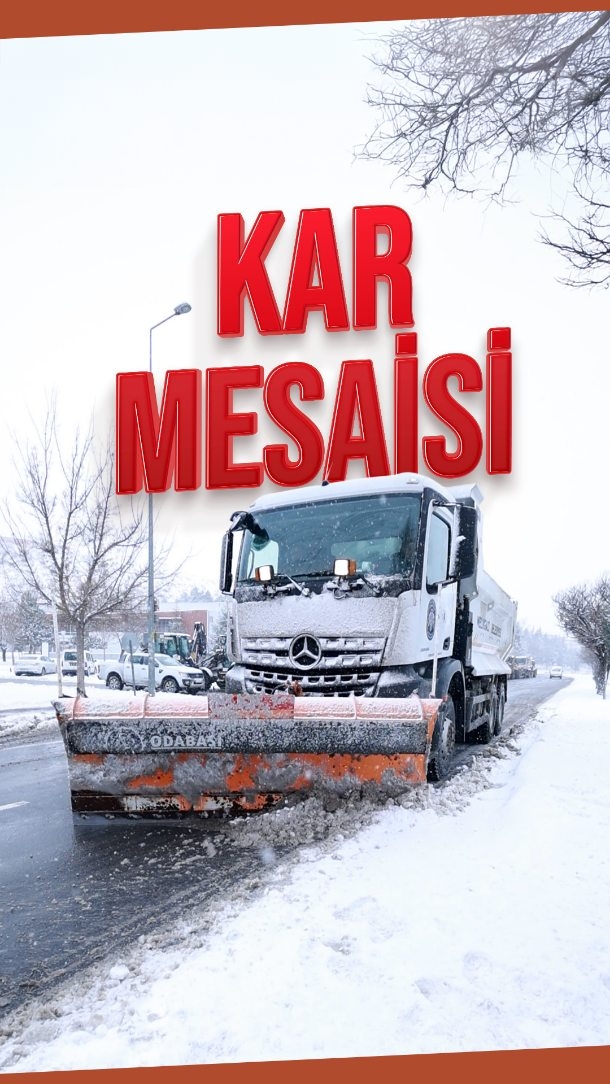 Kayseri Melikgazi'de Karla Mücadele Gece Gündüz Devam Ediyor
