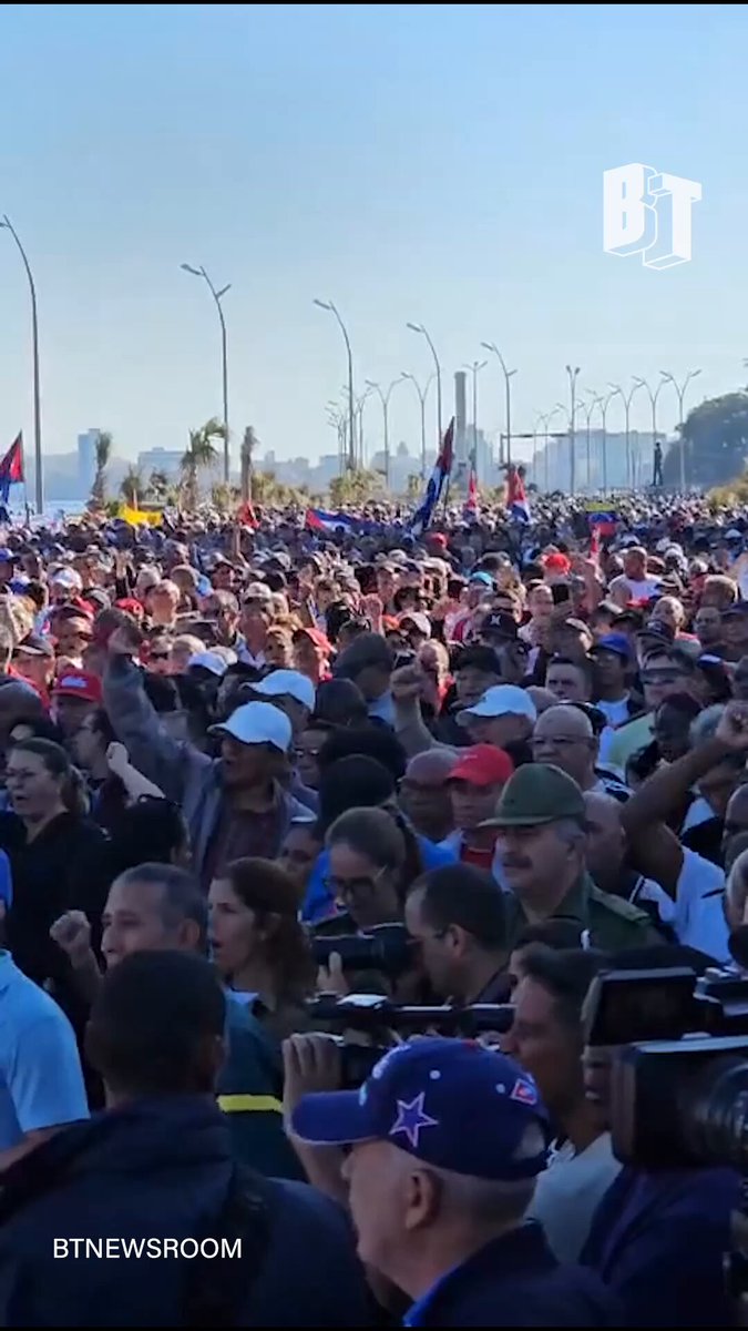 Küba'da ABD'nin Venezuela Politikasını Protesto Gösterisi