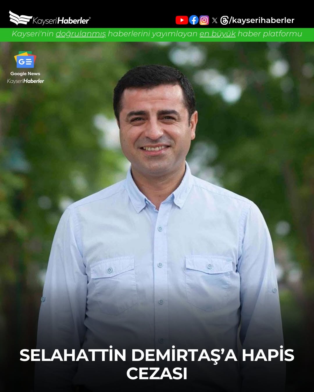 Selahattin Demirtaş'a Cumhurbaşkanına Hakaretten Hapis Cezası