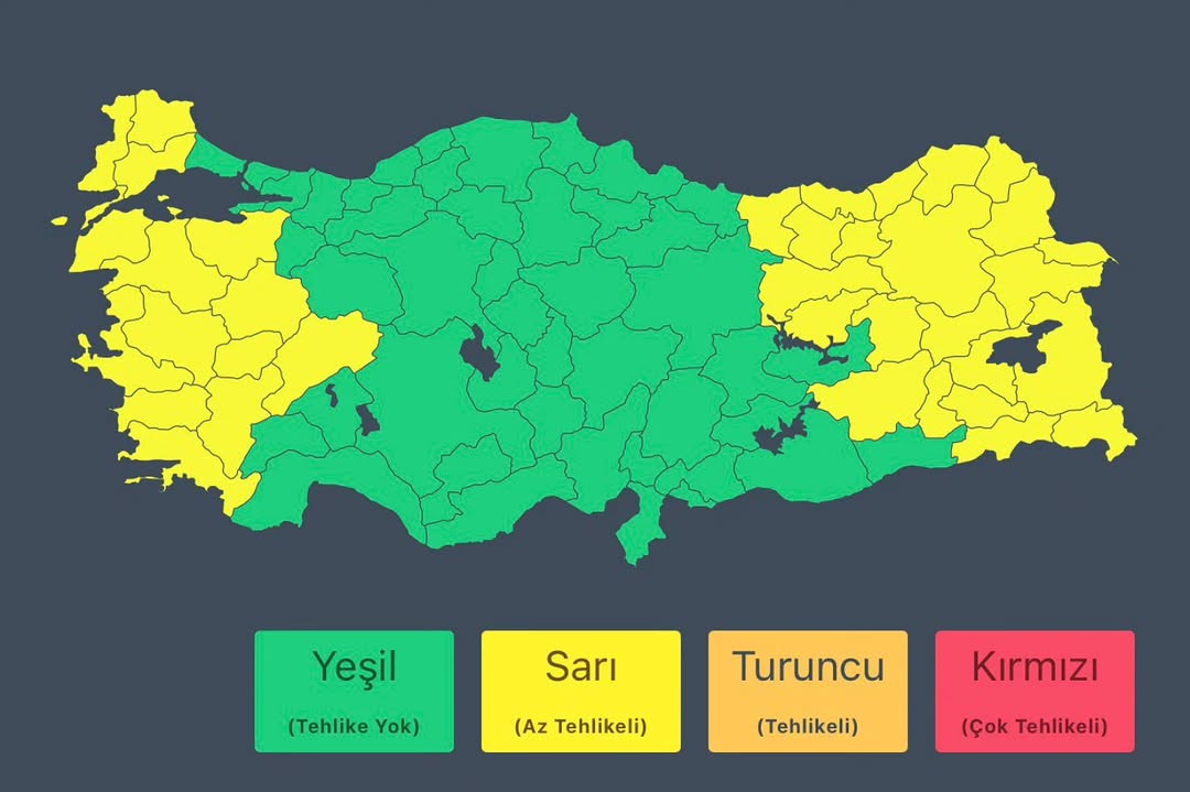Trakya ve Ege'de Kuvvetli Sağanak, Karadeniz ve Doğu Anadolu'da Çığ Tehlikesi