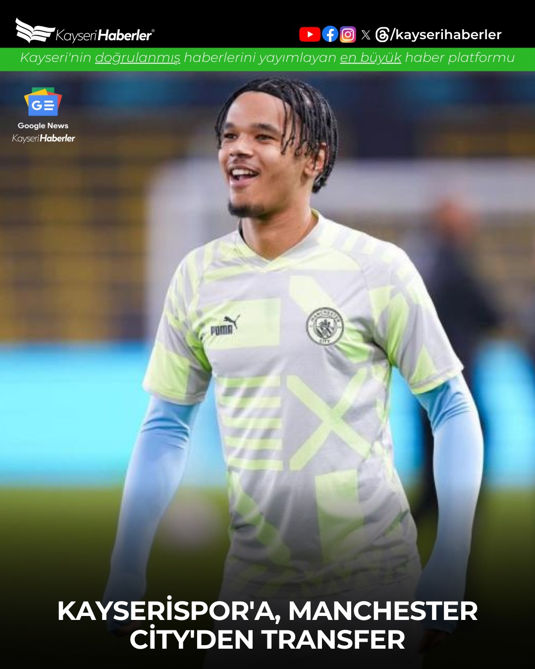 Kayserispor, Manchester City'nin Genç Yıldızı Jadel Katongo'yu Transfer Etti