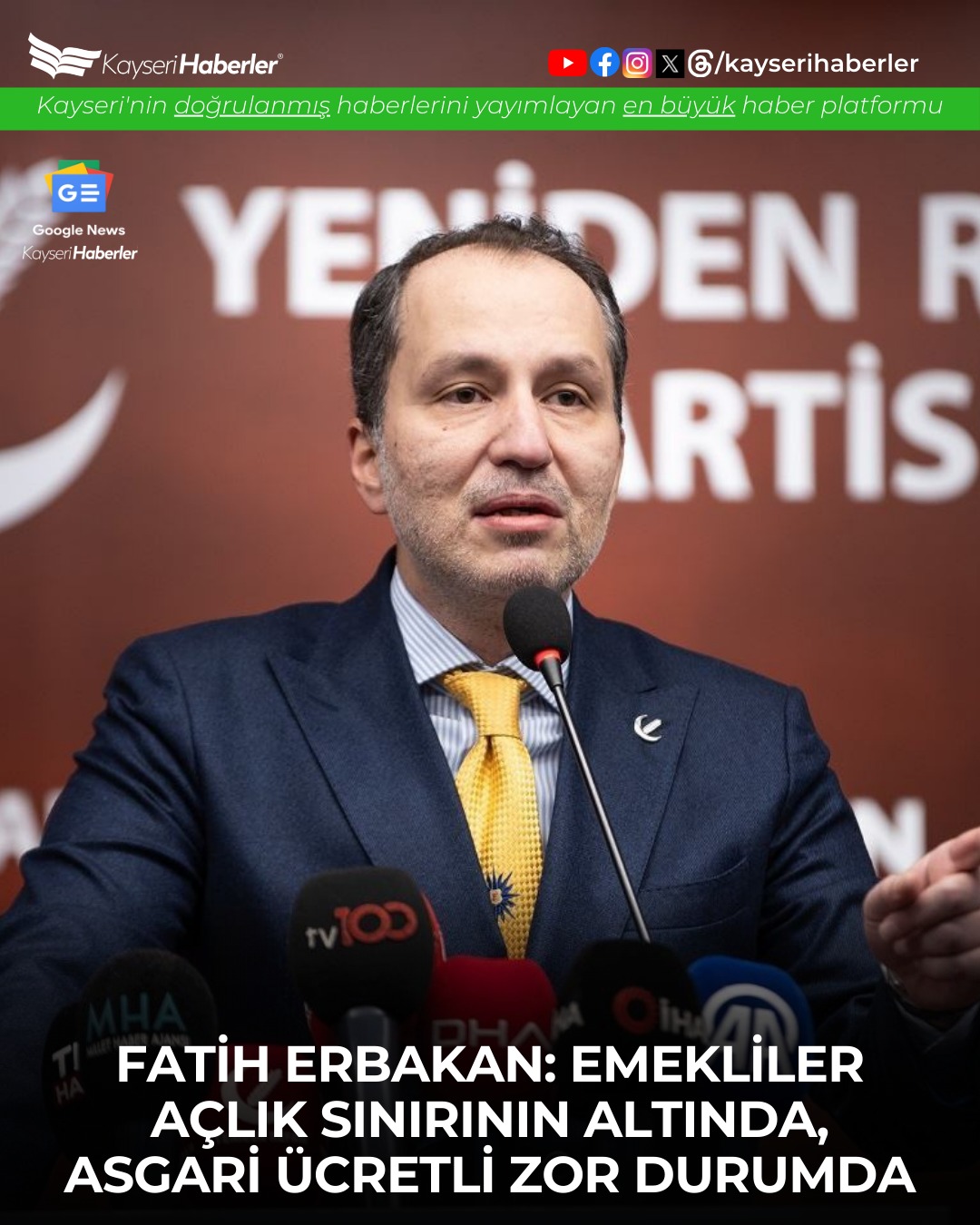 Fatih Erbakan'dan Emekli Maaşları ve Ekonomi Politikalarına Sert Eleştiriler