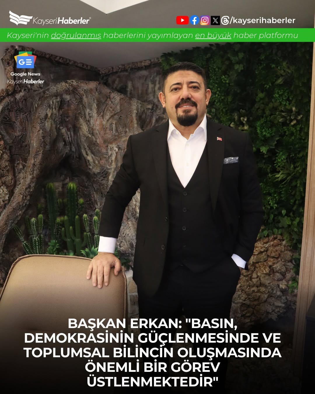 HAGİAD Başkanı Fatih Erkan'dan 10 Ocak Çalışan Gazeteciler Günü Mesajı