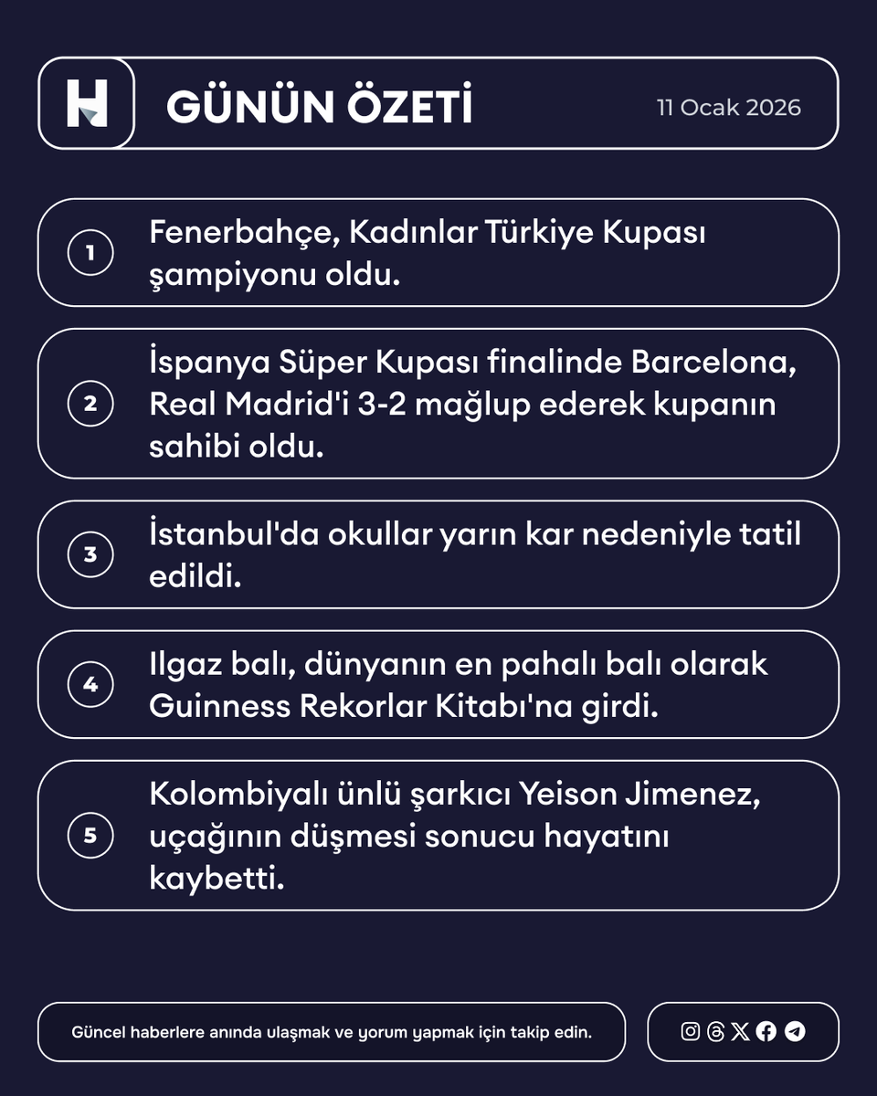 11 Ocak 2026 Gündem Özeti
