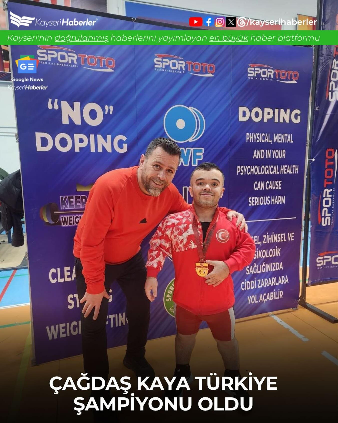 Kayserili Halterci Çağdaş Kaya, Türkiye Şampiyonu Oldu