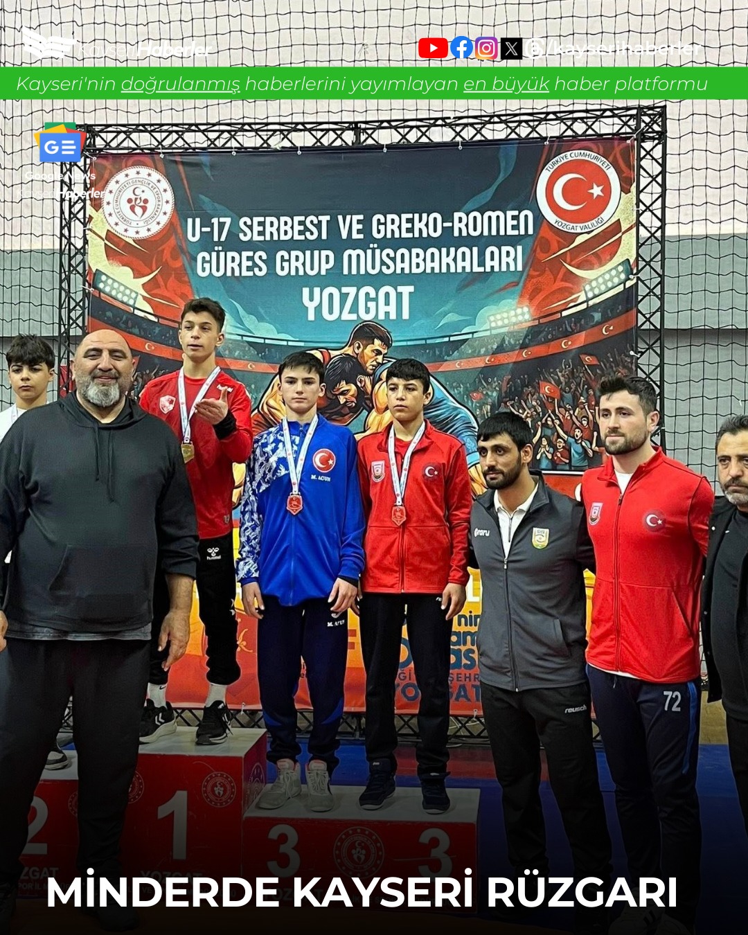 Kayserili Güreşçiler Yozgat'ta Madalya Yağdırdı