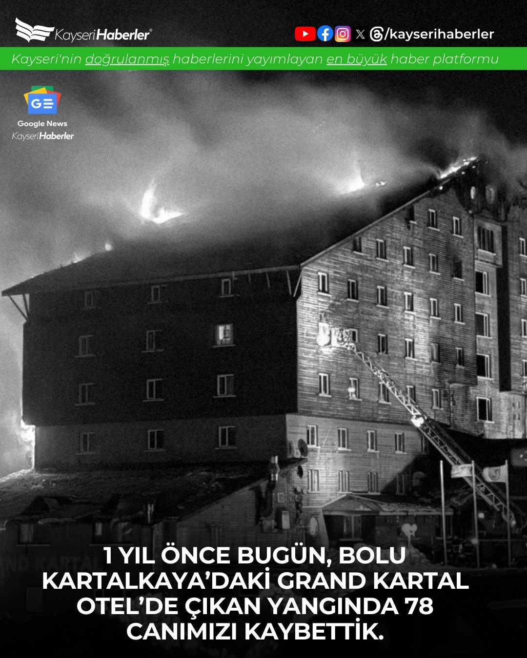 Bolu Kartalkaya'daki Grand Kartal Otel Yangını: Acının Üzerinden Bir Yıl Geçti