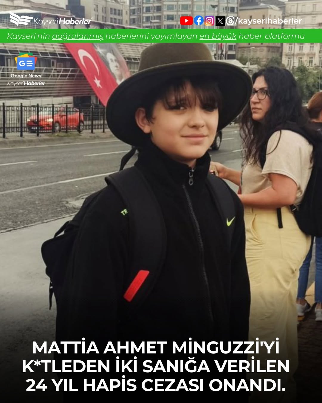 Kayseri'de Mattia Ahmet Minguzzi Cinayetinde 2 Sanığa Ağır Ceza