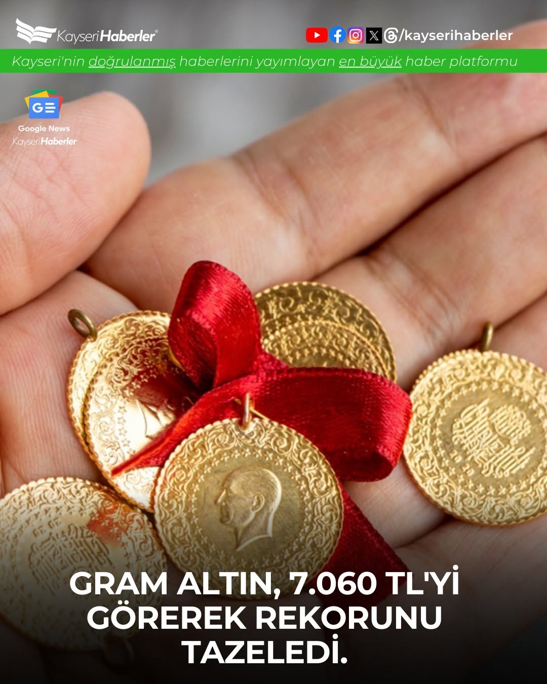 Gram Altın Tüm Zamanların Rekorunu Kırdı: 7.060 TL Seviyesine Ulaştı