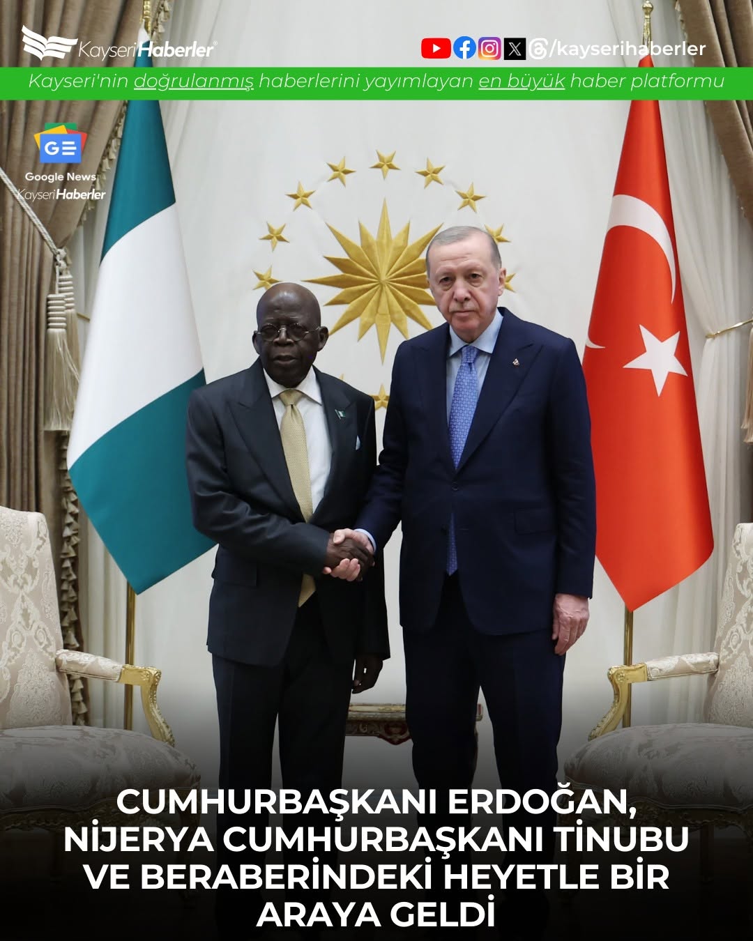 Türkiye ve Nijerya Liderleri Stratejik İş Birliği Görüşmeleri İçin Bir Araya Geldi