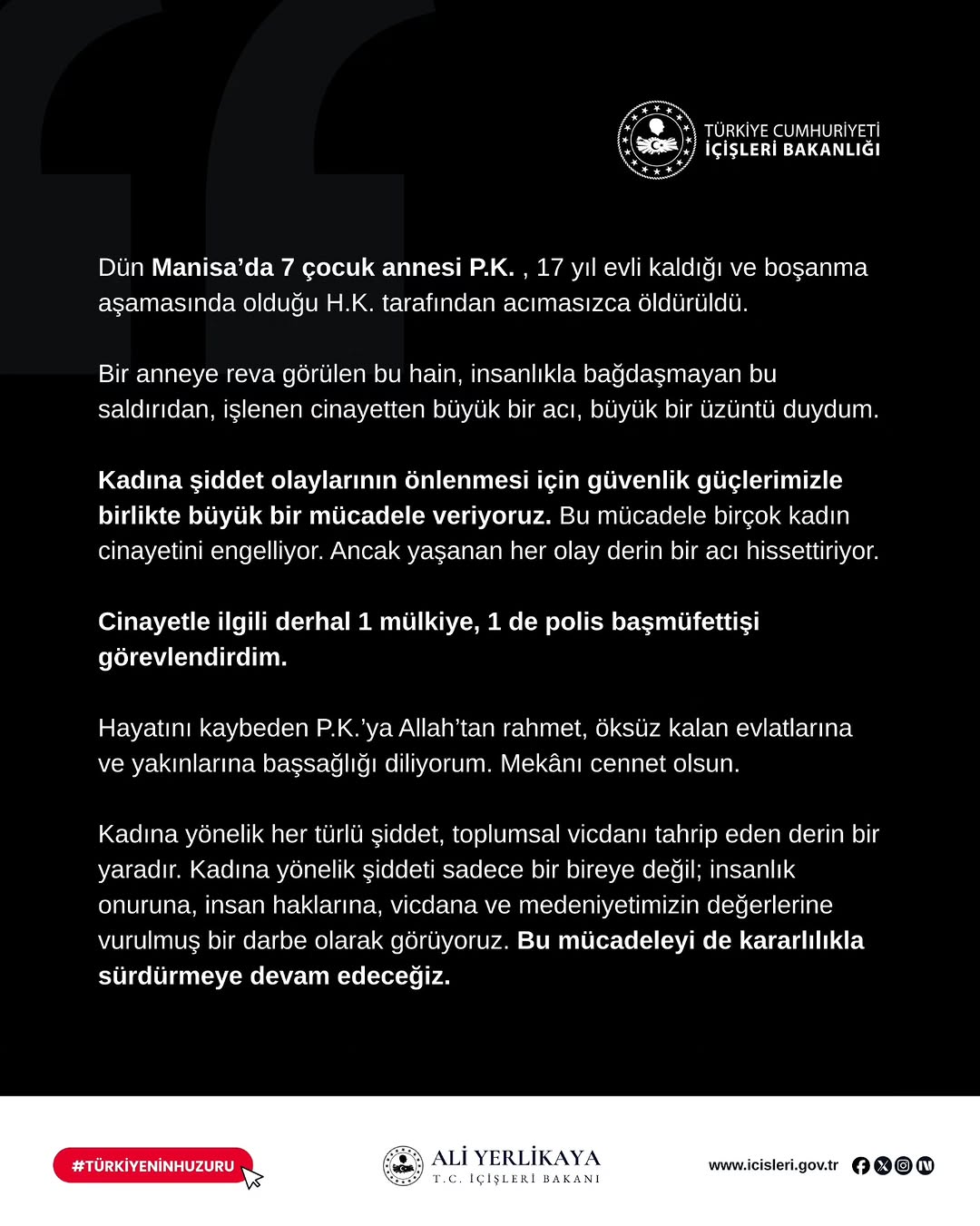 Manisa'da Boşanma Sürecindeki Kadın, Eski Eşi Tarafından Öldürüldü