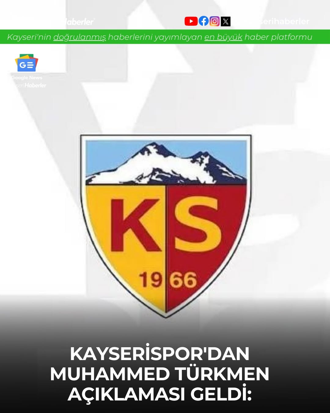 Kayserispor'da Sportif Direktör Muhammed Türkmen Görevine Devam Edecek