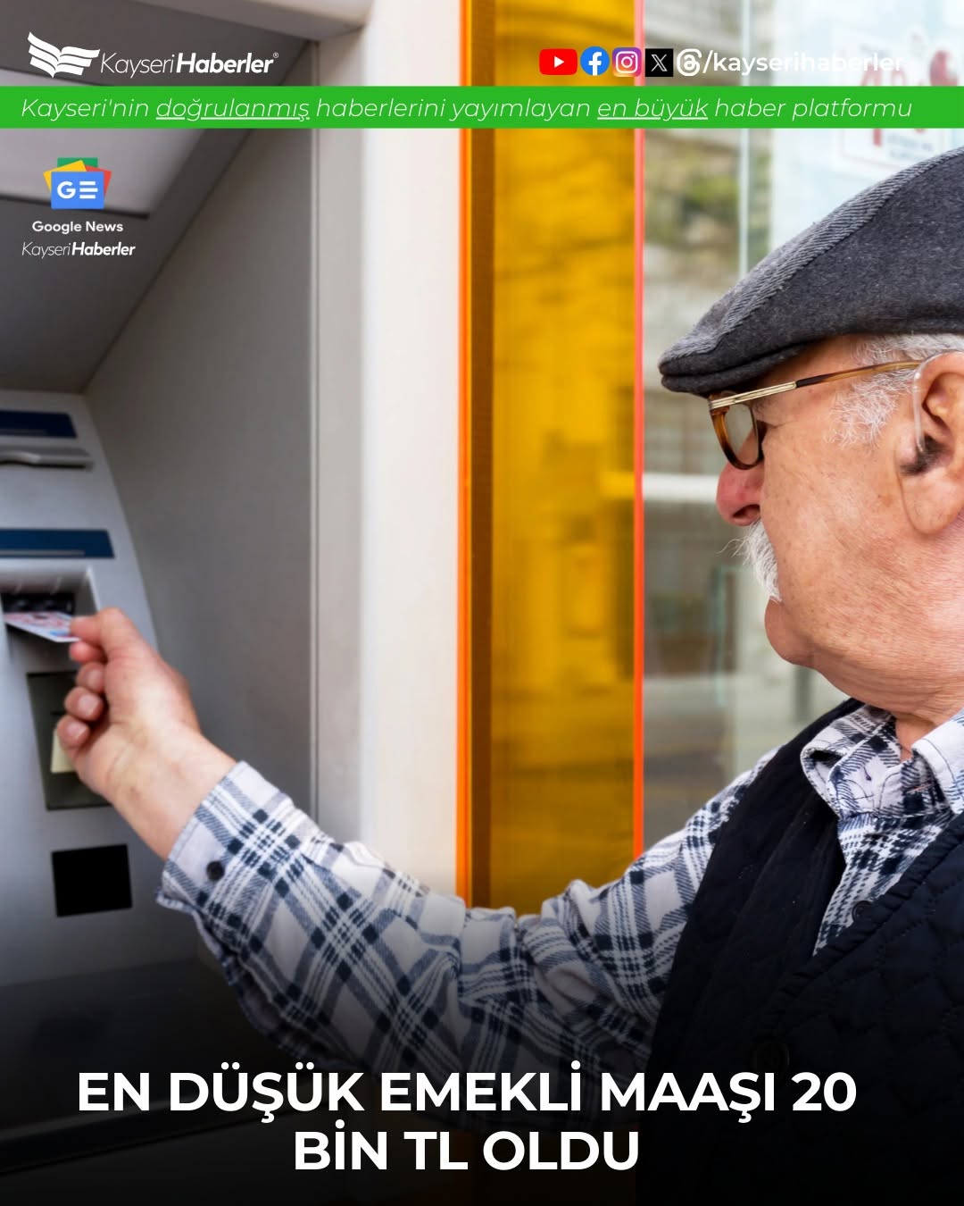 En Düşük Emekli Maaşı 20 Bin TL'ye Yükseltildi