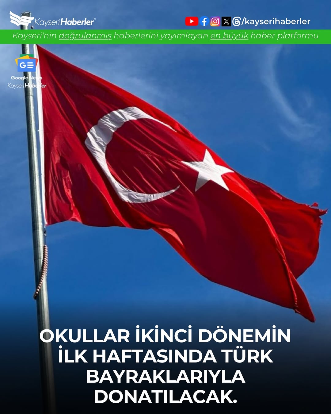 MEB'den Okullarda Bayrak Seferberliği: İkinci Dönemde Anlamlı Etkinlikler