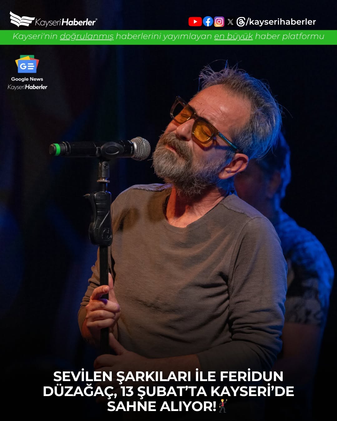 Feridun Düzağaç, Kayseri'de Unutulmaz Bir Konser Verecek