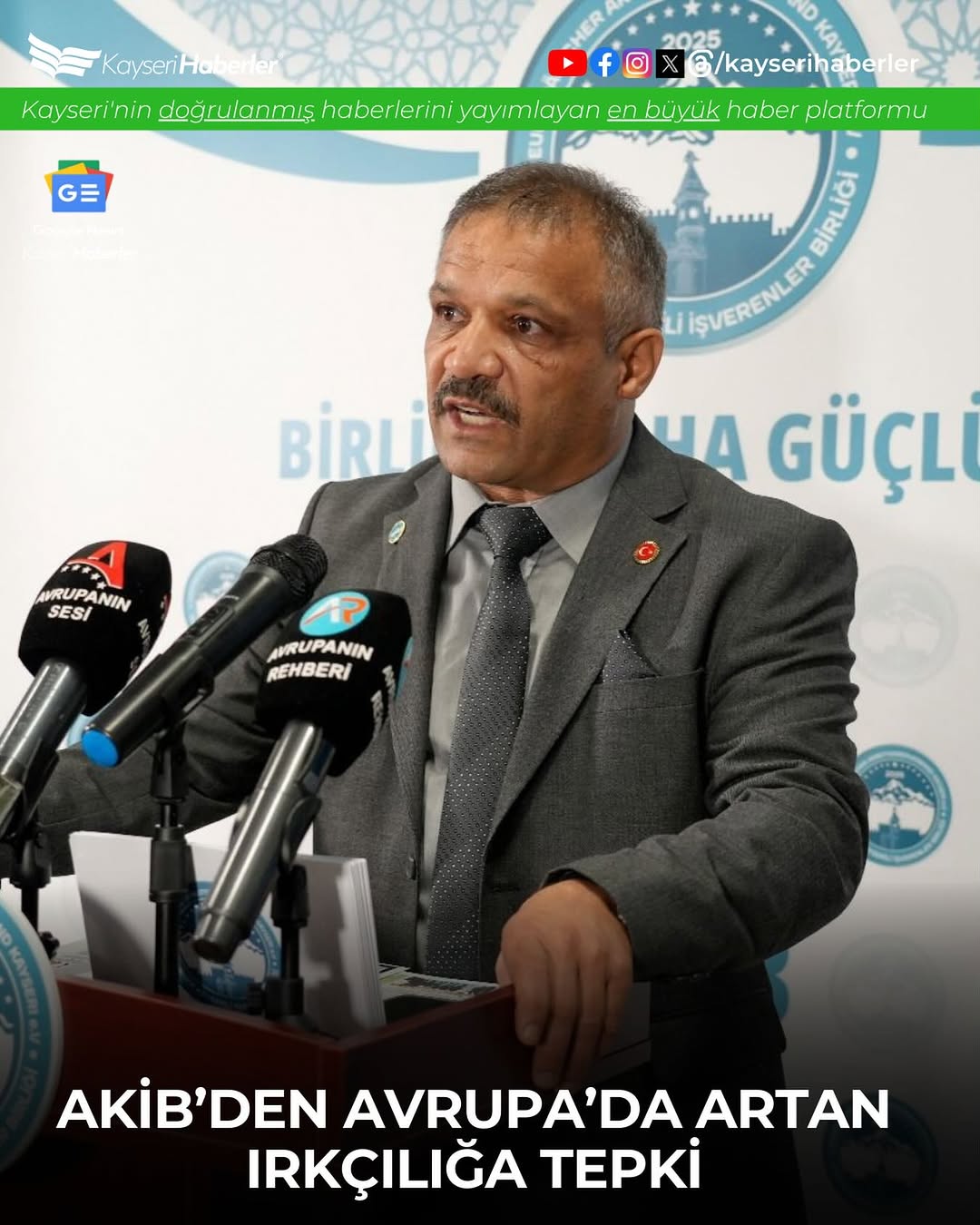 AKİB Başkanı Hızar'dan Avrupa'daki Irkçılık ve İslamofobiye Tepki