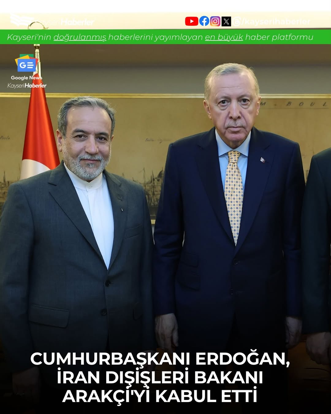 Erdoğan, İran Dışişleri Bakanı Arakçi ile İstanbul'da Görüştü