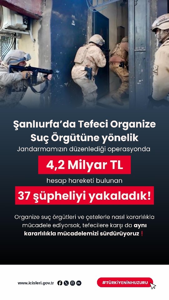 Şanlıurfa'da Tefeci Şebekesine Büyük Operasyon: 4.2 Milyar TL'lik Harekette 37 Gözaltı