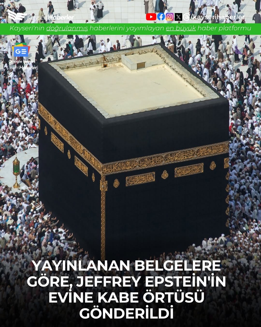 Jeffrey Epstein'in Özel Adasına Kabe Örtüsü Gönderildiği Ortaya Çıktı