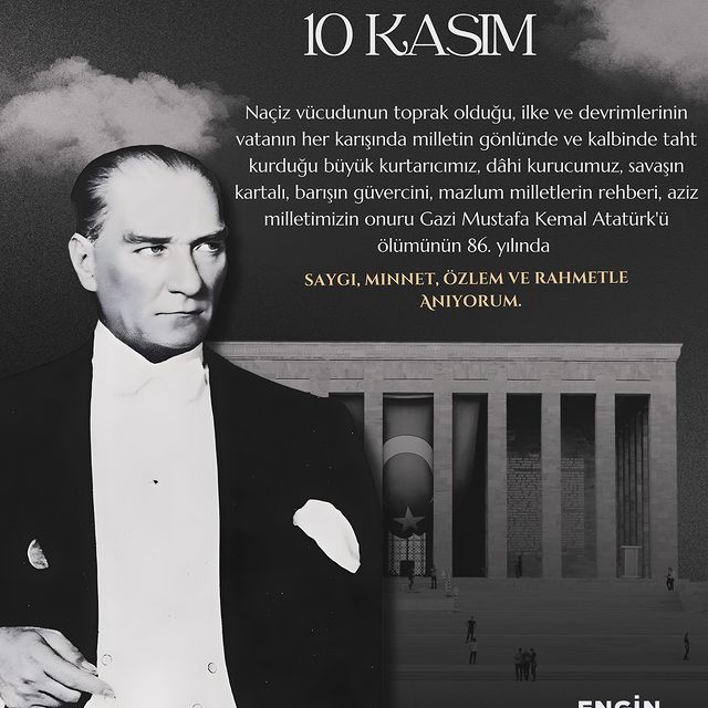 Türkiye Cumhuriyeti’nin Kurucusu Gazi Mustafa Kemal Atatürk’ün Ölüm Yıl Dönümü Anıldı