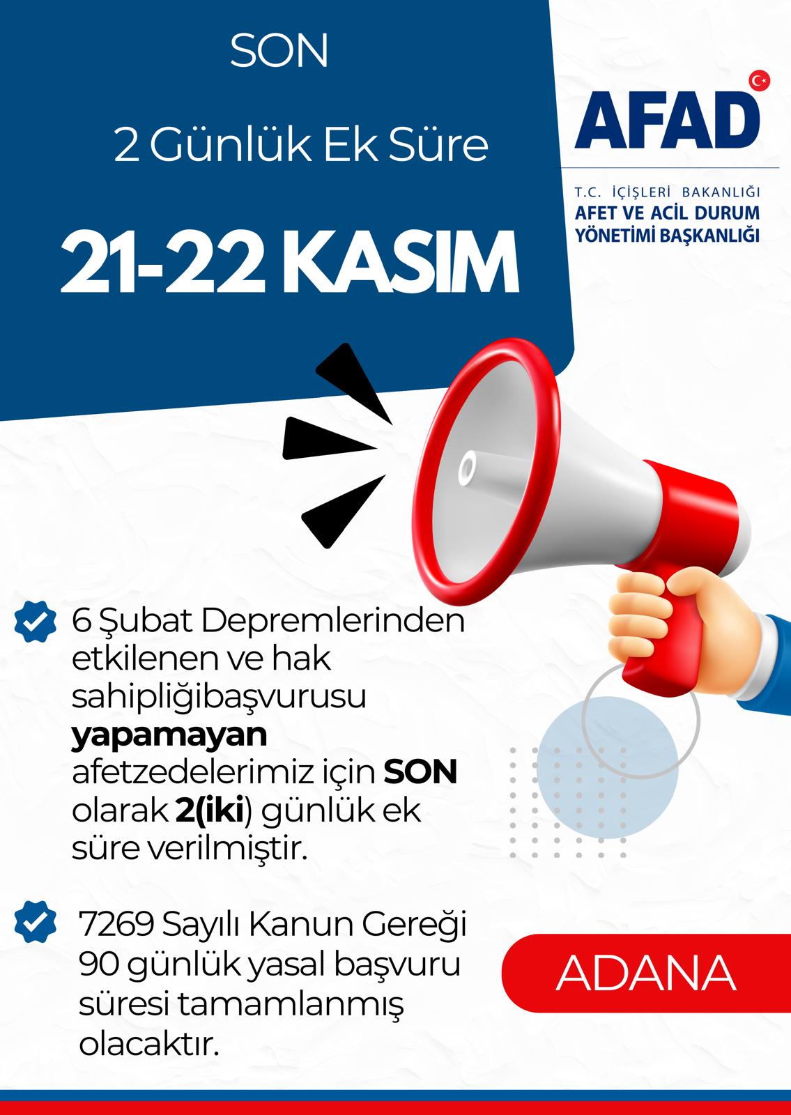 7269 Sayılı Yasa Kapsamında Deprem Mağdurları İçin Ek Süre Verildi