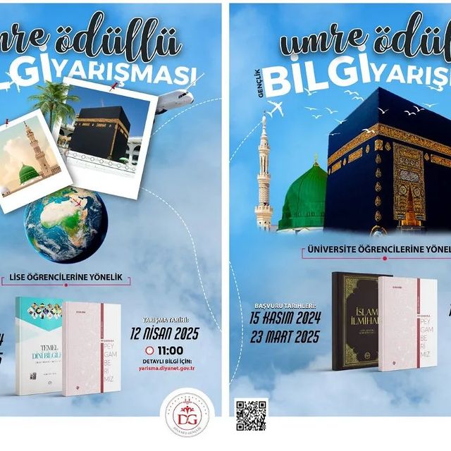 Diyanet İşleri Başkanlığı, Lise ve Üniversite Öğrencilerine Umre Ödüllü Bilgi Yarışması Düzenliyor