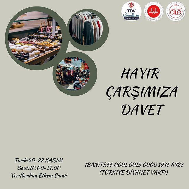 Bağcılar'da Diyanet Vakfı Hanım Gönüllüleri Hayır Kermesi Düzenliyor