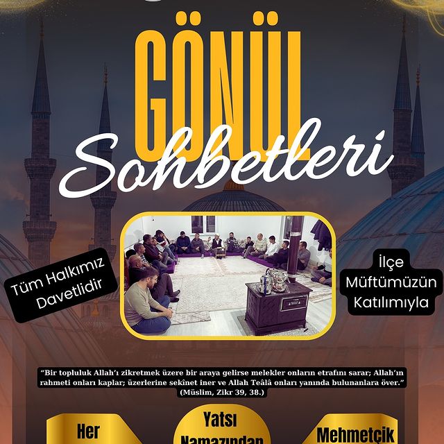 Şereflikoçhisar İlçe Müftülüğü, Halkı Gönül Sohbetlerine Davet Ediyor