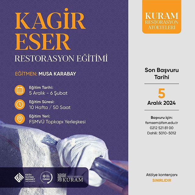 Kagir Eser Restorasyon Eğitimi Sertifika Programı