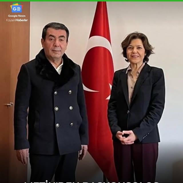 Bünyan Belediye Başkanı Selahattin Metin, Barcelona Başkonsolosu Ayşe Zeybeki'yi Ziyarete Etti