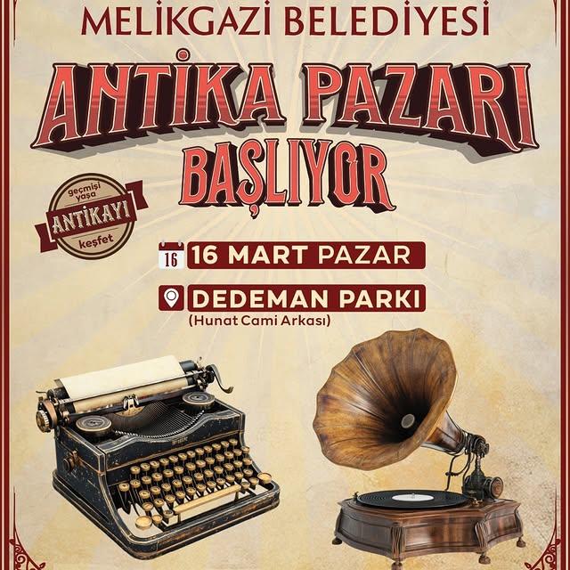 Kayseri'de Nostalji Severler İçin Antika Pazarı Açılıyor