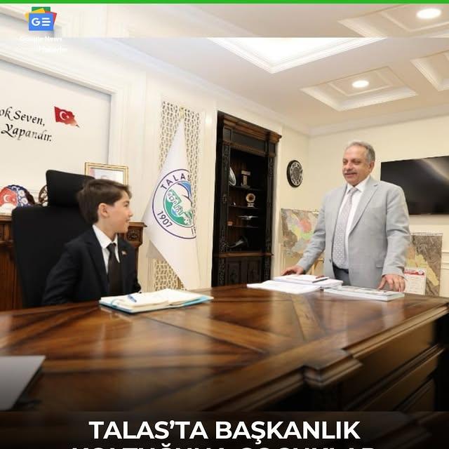 Talas Belediyesi'nde 23 Nisan Coşkusu: Minik Başkanlar Göreve Geldi
