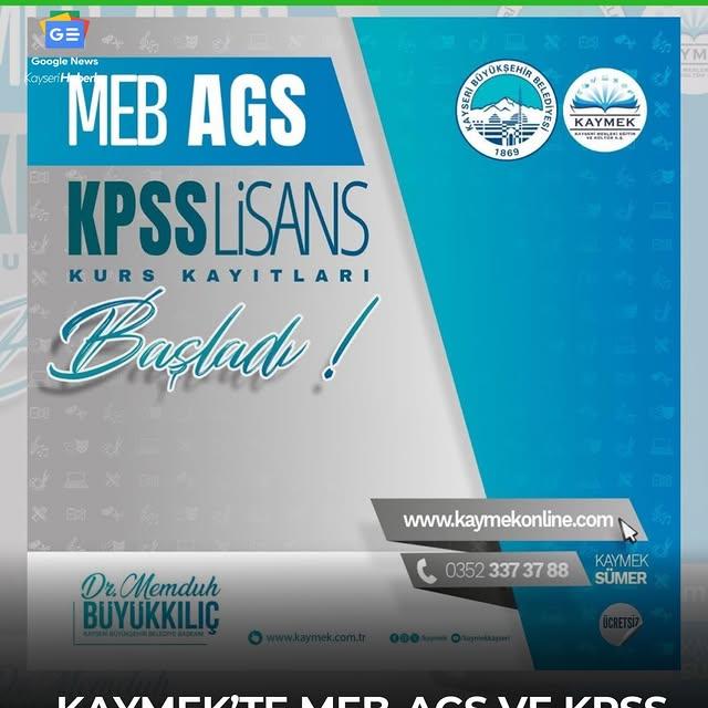 KAYMEK, MEBAGS ve KPSS Lisans Hazırlık Kurslarına Kayıt Başlattı