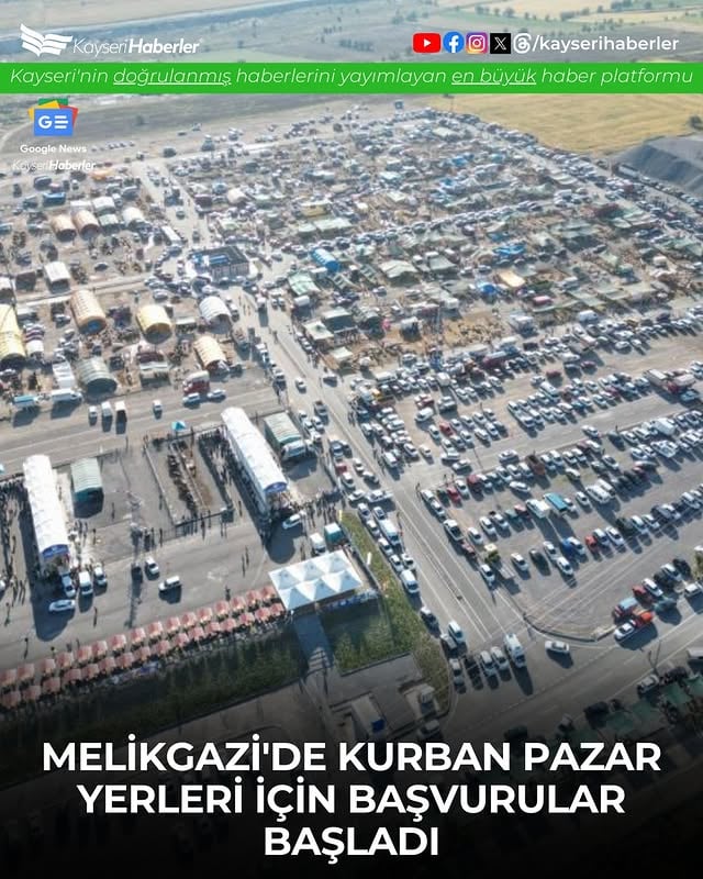 Kayseri Melikgazi'de Kurban Pazar Yeri Başvuruları Başladı