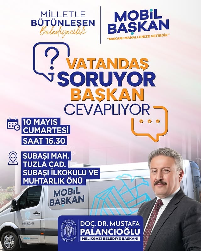 Kayseri Melikgazi Belediyesi, Vatandaşlarla Buluşma İftarını Subaşı Mahallesinde Gerçekleştirecek