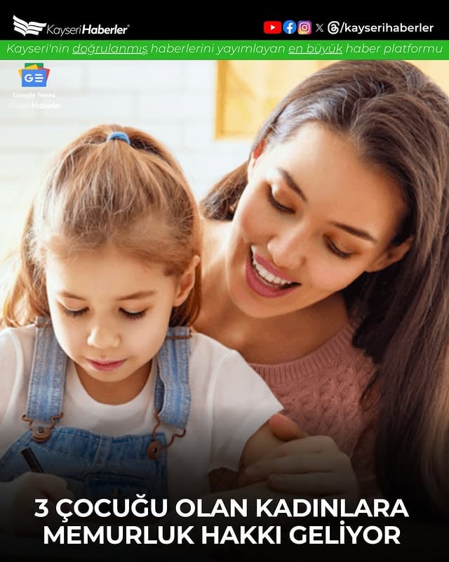 Üçüncü Çocuğu Olan Kadınlara Memurluk İmkanı: Yeni Yasa Tasarısı Meclise Sunuldu